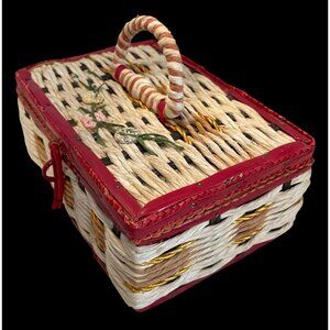 Unique Vintage Sewing Box with some Sewing Notions